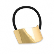 Accessoires pour cheveux &eacute;lastique &agrave; cheveux avec m&eacute;tal Dor&eacute;-noir