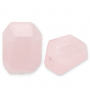 Perles en pierre naturelle Quartz Rose Rose clair-blanco