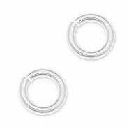 Appr&ecirc;ts en m&eacute;tal DQ anneau bris&eacute; Argent&eacute; antique (sans nickel)