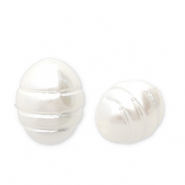 Imitations perles d&rsquo;eau douce "grain de riz" Blanc