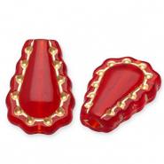 Perles acryliques goutte Rouge-doré