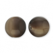 Perles en résine 14mm Greige-marron foncé