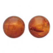 Perles acryliques 12 mm rond Marron orange