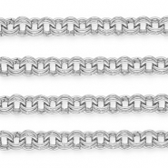 Apprêts en aluminium chaîne maille jaseron maille double Argenté