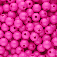 Perles acryliques 8 mm brillant Rose magenta