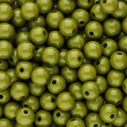 Perles acryliques 6 mm brillant Vert olive