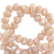 Perles à facettes 6x4mm disque Heishi Beige soie pêche-pearl shine coating