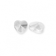 Perles &agrave; facettes Fashion coeur Transparent-AB coating