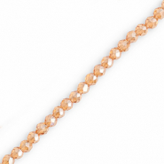 Perles à facettes rondes 3mm Orange pêche