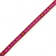 BY31® Ruban texte "Madame" Violet-fuchsia-orange