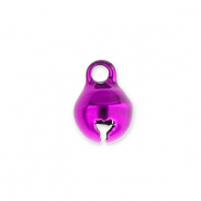 Breloques en m&eacute;tal petites cloches 6mm Violet