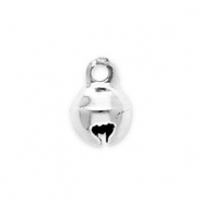 Breloques en m&eacute;tal petites cloches 6mm Argent&eacute;