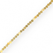 Perles h&eacute;matites hexagone Dor&eacute;