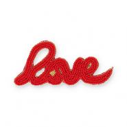 Broches "Love" Rouge-dor&eacute;