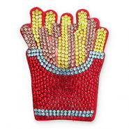 Pendentifs accroche-regard avec strass frites Rouge-jaune-turquoise-doré rosé