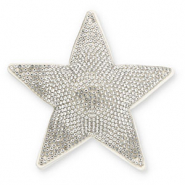 Pendentifs accroche-regard avec strass &eacute;toile Cristal-blanc