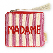 BY31® Trousse "Madame" Rouge-blanc vanille-rose mauve-doré