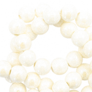 Perles en céramique 6mm Blanc cassé