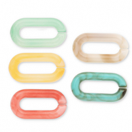 Chaîne en acrylique 20 mm maillons séparés Multicolore