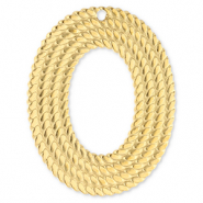 Breloques en acier Inox ovale Doré