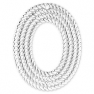 Breloques en acier Inox ovale Argenté