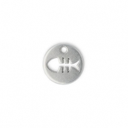 Breloques en m&eacute;tal DQ connecteur ar&ecirc;te de poisson Argent&eacute; antique (sans nickel)