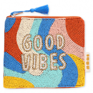 BY31® Trousse "Good vibes" Doré-blanc-bleu-multicolore