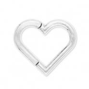 Piercing d’oreilles en acier Inox clicker coeur Argenté