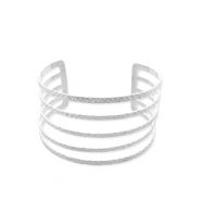 Bracelets en acier Inox jonc Argent&eacute;