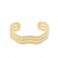 Bracelets en acier Inox jonc Dor&eacute;