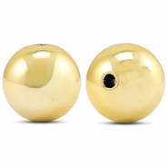 Perles au look métallique rond 18 mm Doré métallique