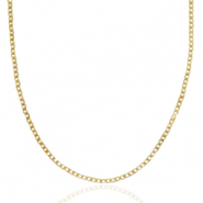 Colliers en acier Inox cha&icirc;ne maille Dor&eacute;