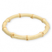 Bracelets jonc en bambou Blanc natural