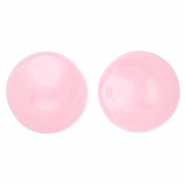 Perles acryliques 16 mm rond Rose-marbré