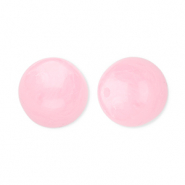 Perles acryliques 12 mm rond Rose-marbré