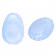 Perles acryliques ovale Bleu-marbr&eacute;