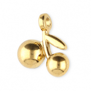 Breloques en acier Inox cerises Dor&eacute;