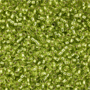 Perles de rocailles Miyuki 11/0 Chartreuse Silver Lined 11-0014