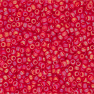 Perles de rocailles Miyuki 11/0 Matted Transparent Red AB 11-0140FR