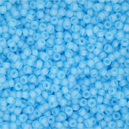Perles de rocailles Miyuki 11/0 Matted Lt. Blue AB 11-0148FR
