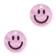 Breloques Plexx smiley Rose lilas brillant
