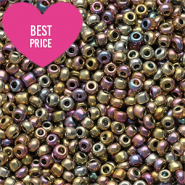 Perles de rocailles 12/0 (2mm) Multicolore galaxie brillance m&eacute;tallique