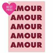 BY31&reg; Cartes &agrave; bijoux "Amour" Rose-bordeaux