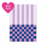 BY31&reg; Cartes &agrave; bijoux lignes & cubes Violet-rose-bleu fonc&eacute;