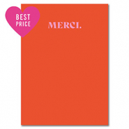 BY31&reg; Cartes &agrave; bijoux "Merci" Rouge-rose clair