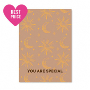 Cartes &agrave; bijoux "You are special" Marron-orange