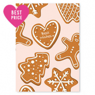 Cartes à bijoux "Best wishes" Rose-marron