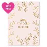 Cartes à bijoux "Baby, it's cold outside" Rose clair
