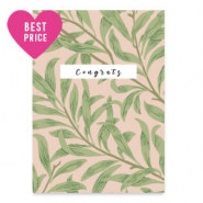 Cartes &agrave; bijoux  "Congrats" Rose antique