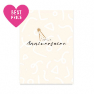 Cartes &agrave; bijoux  "Joyeux Anniversaire" Rose tan